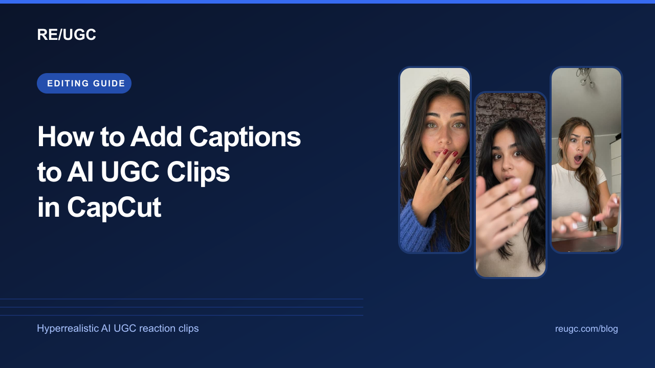 Cover art for How to Add Captions to AI UGC Reaction Clips in CapCut