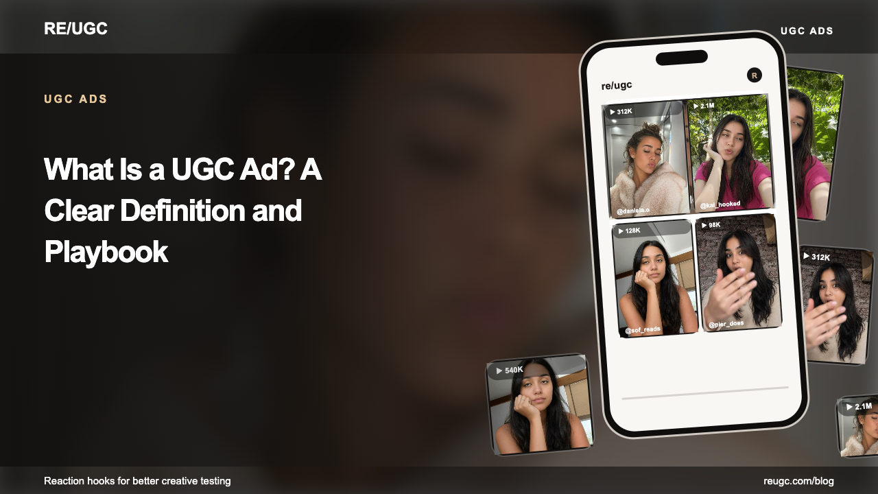 UGC visual for What Is a UGC Ad? A Clear Definition and Playbook